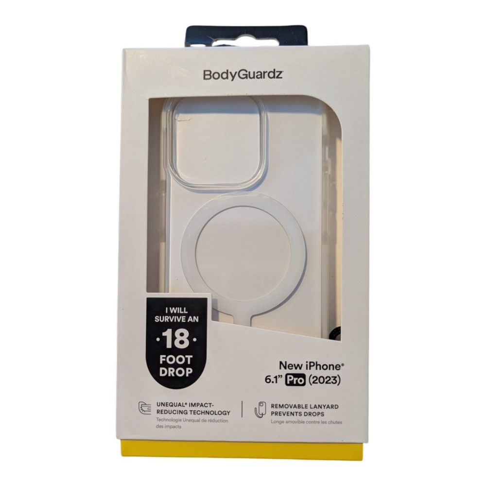 D8. BodyGuardz Ace Pro W/MagSafe Clear Case iPhone 15 Pro (iphone 6.1‎ Pro 2023)